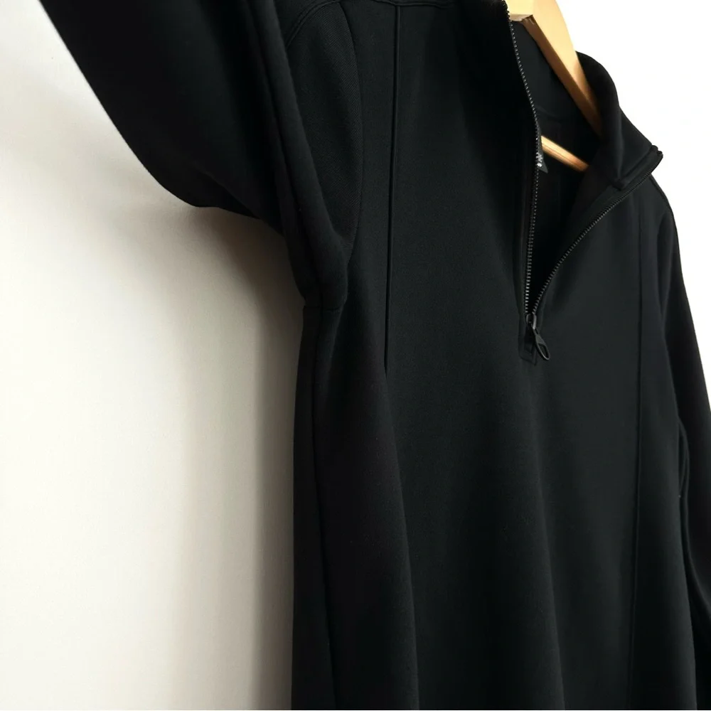 Athleta West Town‎ dress black half-zip Sz Small Petite - Picture 7 of 14